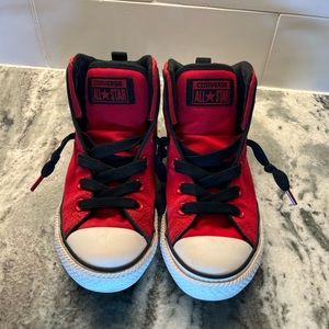 Converse CT All Star Youth Size 3 Shoes Red and Black